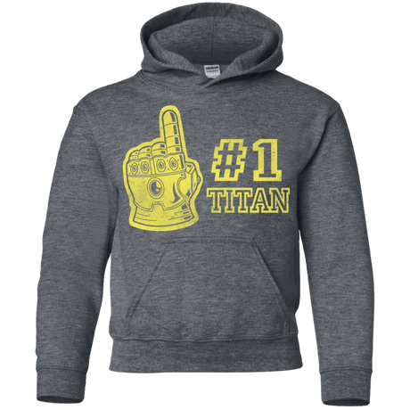 Sweatshirts Dark Heather / YS Number One Titan Youth Hoodie