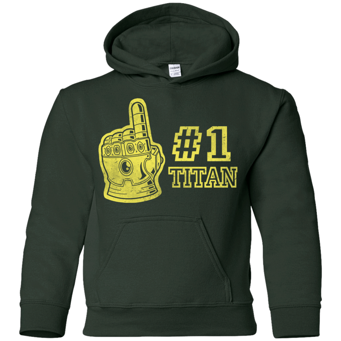 Sweatshirts Forest Green / YS Number One Titan Youth Hoodie