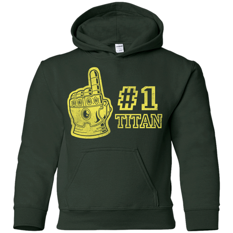 Sweatshirts Forest Green / YS Number One Titan Youth Hoodie