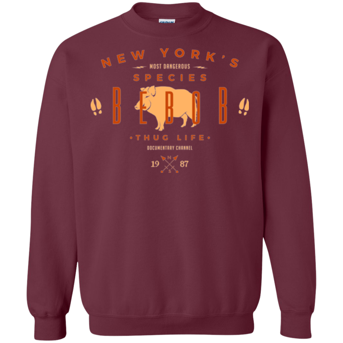 Sweatshirts Maroon / Small NY SPECIES - BEBOB Crewneck Sweatshirt