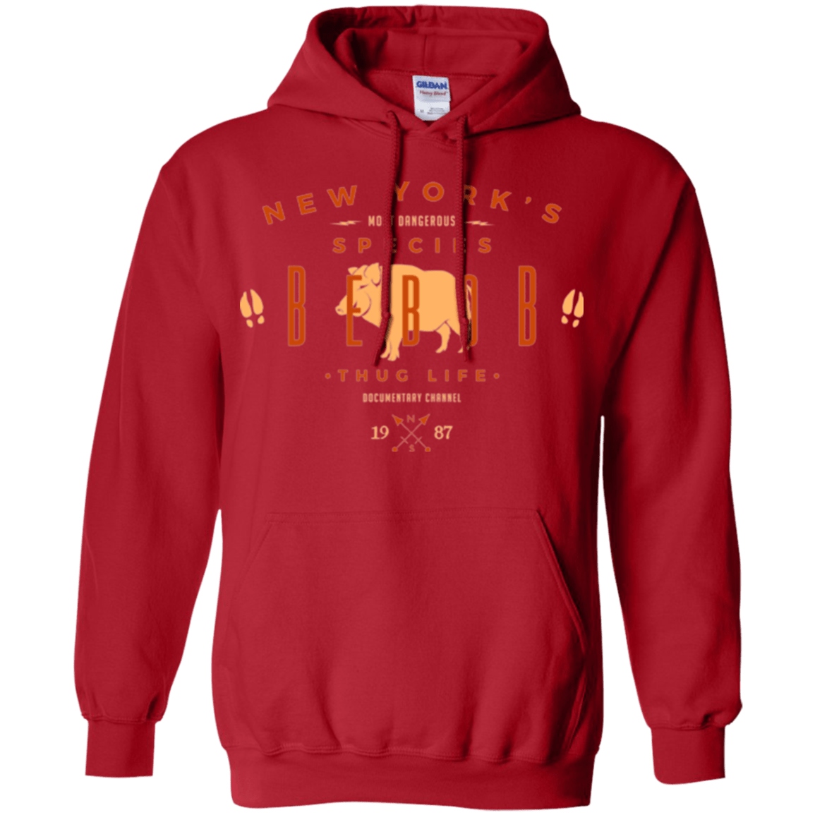 Sweatshirts Red / Small NY SPECIES - BEBOB Pullover Hoodie