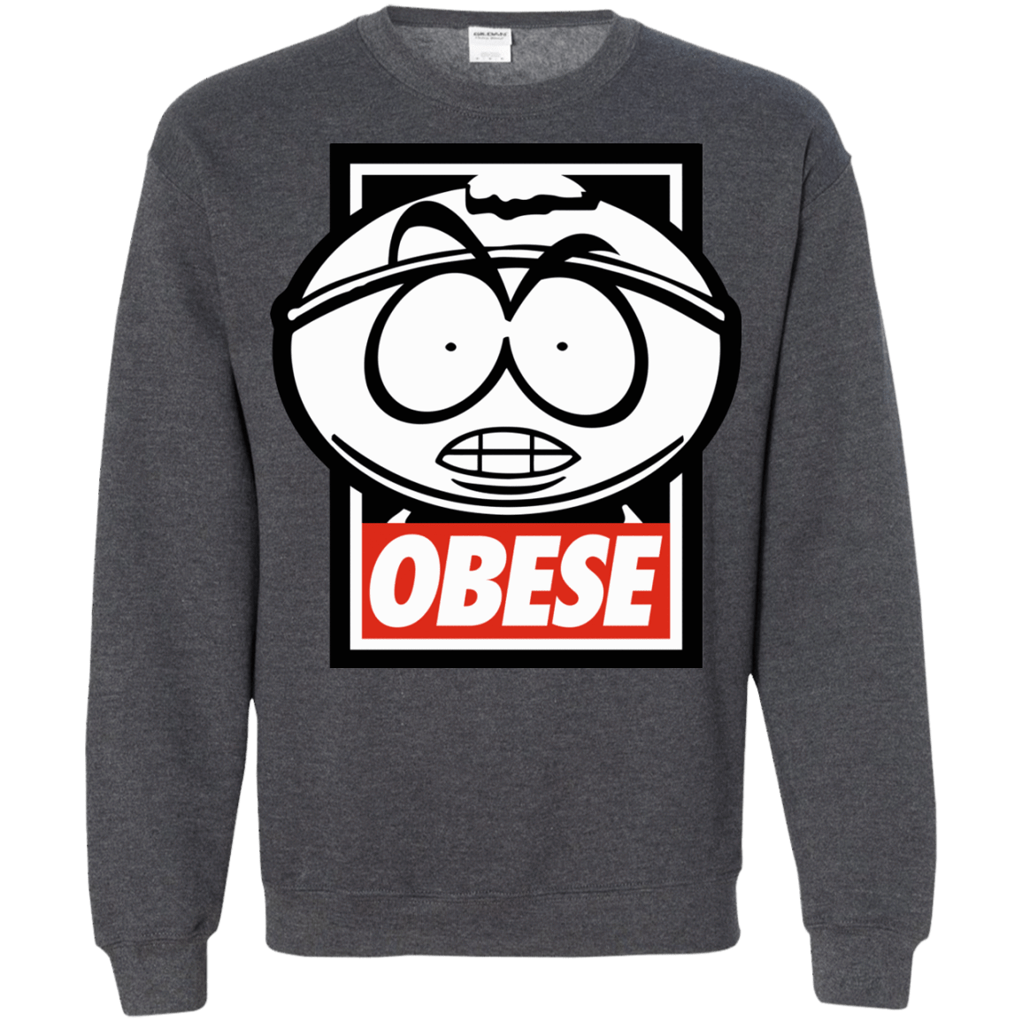Sweatshirts Dark Heather / S Obese Crewneck Sweatshirt