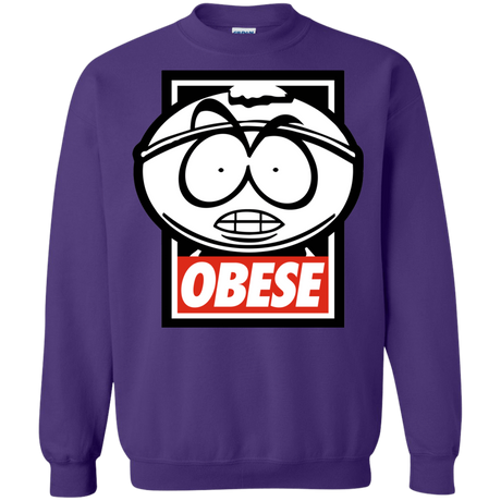 Sweatshirts Purple / S Obese Crewneck Sweatshirt
