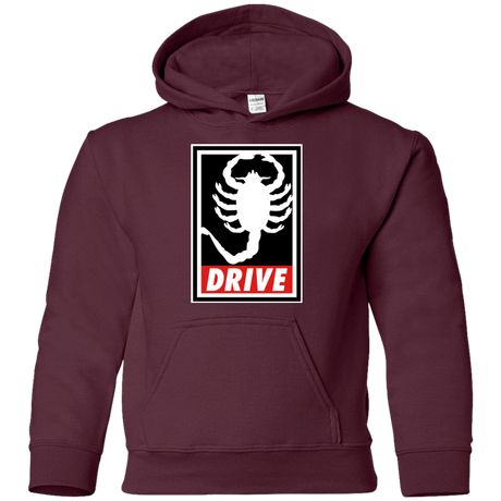 Sweatshirts Maroon / YS Obey and drive Youth Hoodie