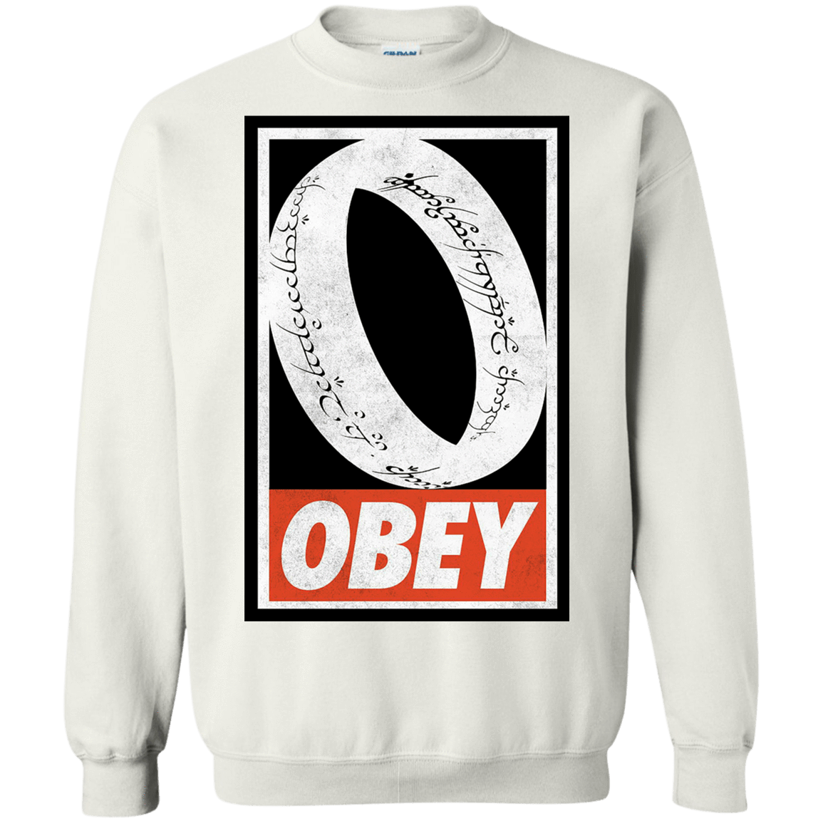 Sweatshirts White / S Obey One Ring Crewneck Sweatshirt