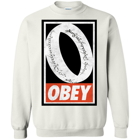 Sweatshirts White / S Obey One Ring Crewneck Sweatshirt