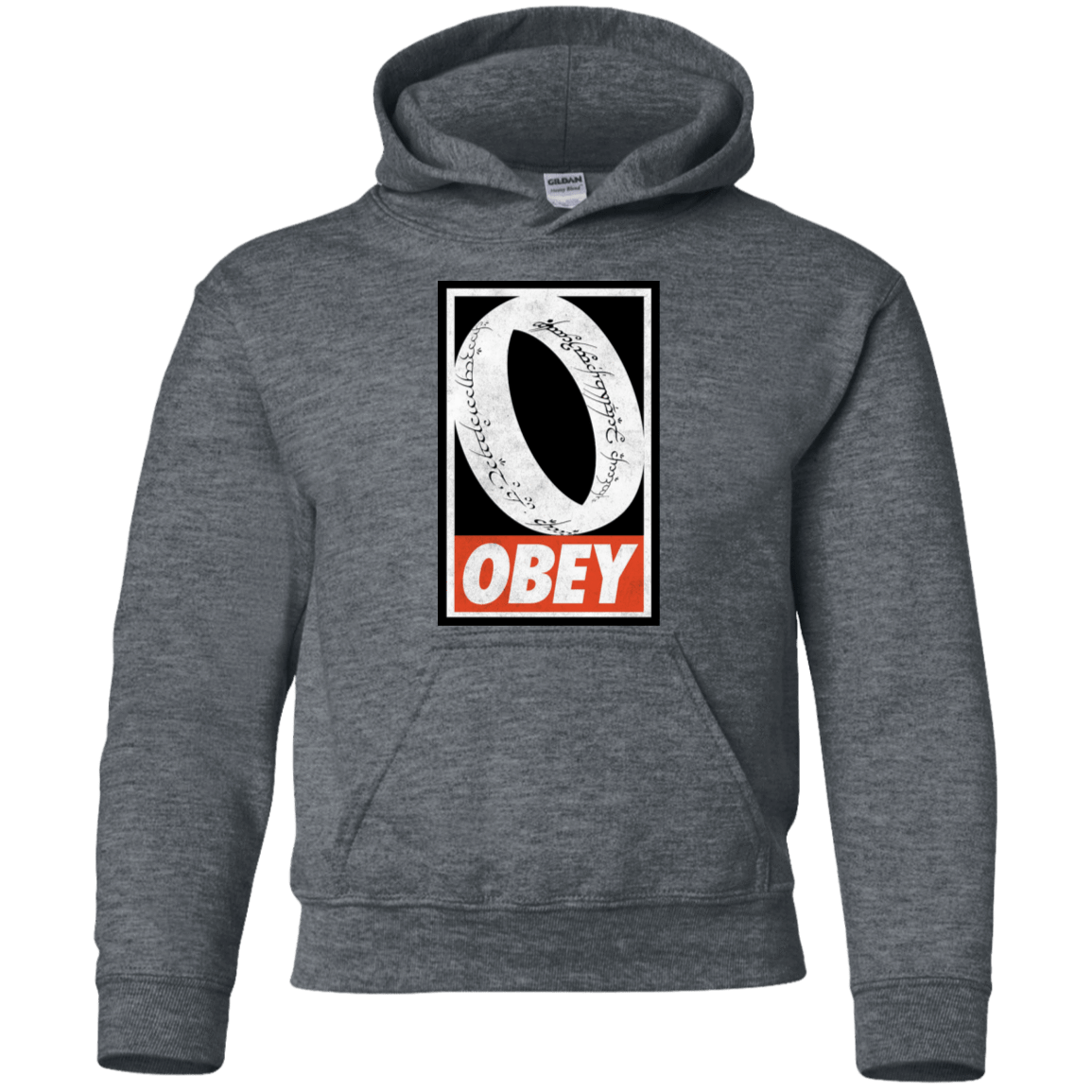 Sweatshirts Dark Heather / YS Obey One Ring Youth Hoodie