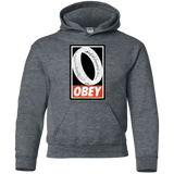 Sweatshirts Dark Heather / YS Obey One Ring Youth Hoodie