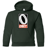 Sweatshirts Forest Green / YS Obey One Ring Youth Hoodie