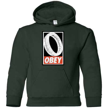 Sweatshirts Forest Green / YS Obey One Ring Youth Hoodie