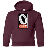 Sweatshirts Maroon / YS Obey One Ring Youth Hoodie