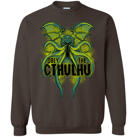 Sweatshirts Dark Chocolate / S Obey the Cthulhu Neon Crewneck Sweatshirt