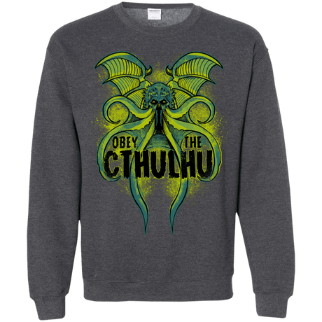 Sweatshirts Dark Heather / S Obey the Cthulhu Neon Crewneck Sweatshirt