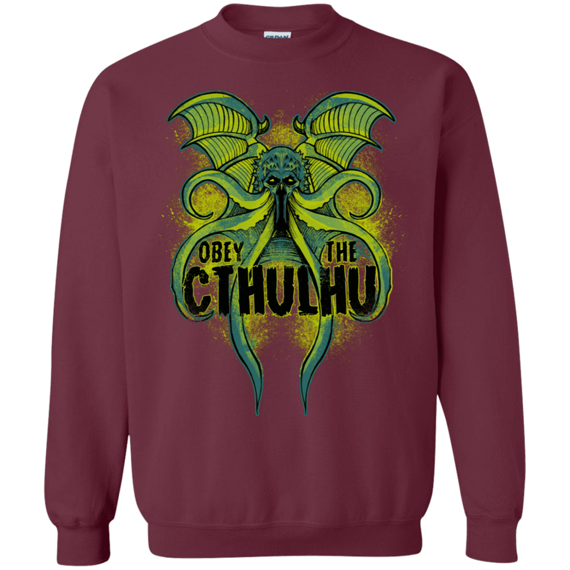 Sweatshirts Maroon / S Obey the Cthulhu Neon Crewneck Sweatshirt