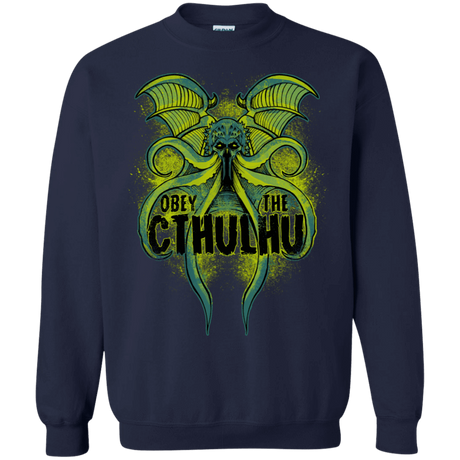 Sweatshirts Navy / S Obey the Cthulhu Neon Crewneck Sweatshirt