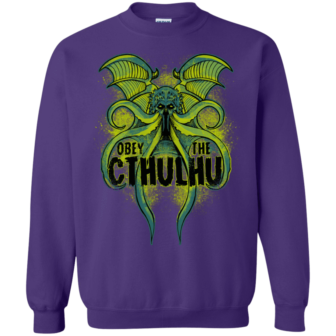 Sweatshirts Purple / S Obey the Cthulhu Neon Crewneck Sweatshirt