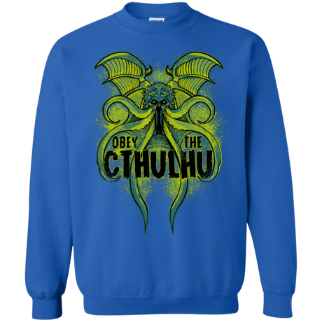 Sweatshirts Royal / S Obey the Cthulhu Neon Crewneck Sweatshirt