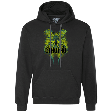 Sweatshirts Black / S Obey the Cthulhu Neon Premium Fleece Hoodie