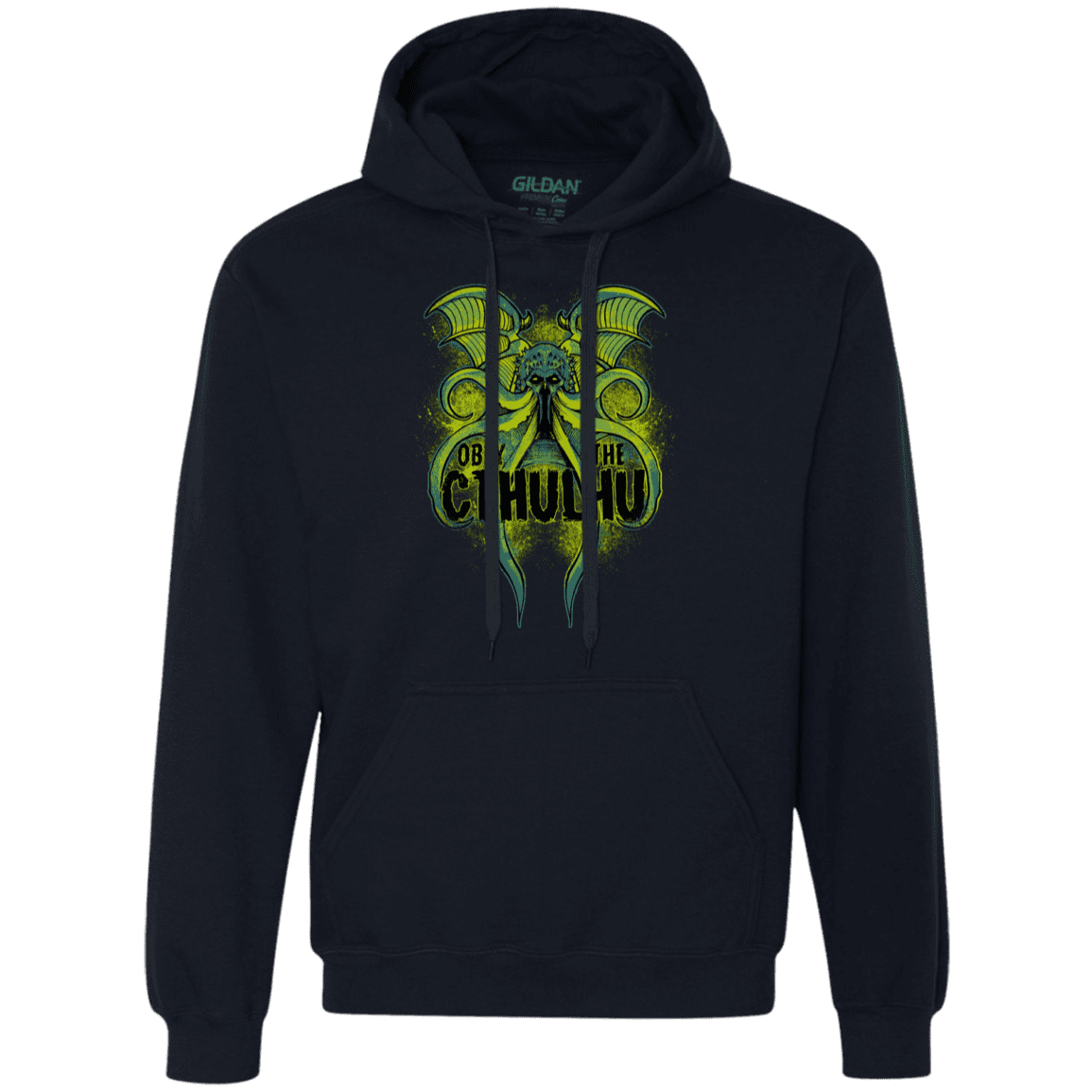 Sweatshirts Navy / S Obey the Cthulhu Neon Premium Fleece Hoodie