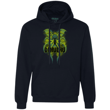 Sweatshirts Navy / S Obey the Cthulhu Neon Premium Fleece Hoodie