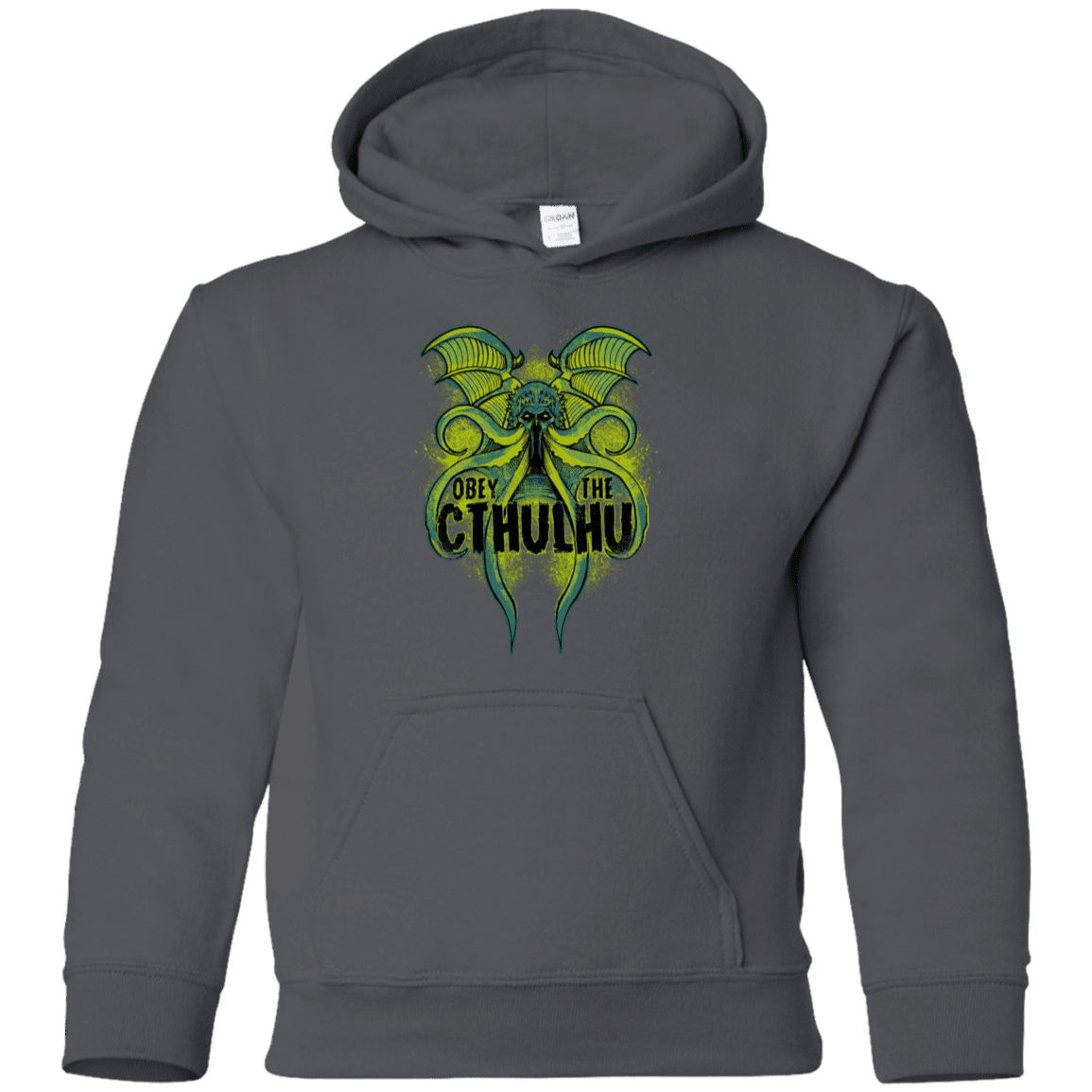 Sweatshirts Charcoal / YS Obey the Cthulhu Neon Youth Hoodie