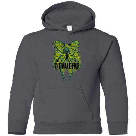 Sweatshirts Charcoal / YS Obey the Cthulhu Neon Youth Hoodie