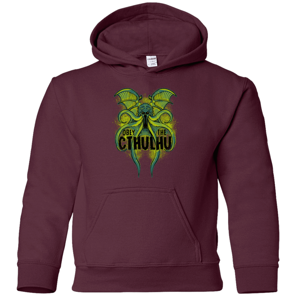 Sweatshirts Maroon / YS Obey the Cthulhu Neon Youth Hoodie