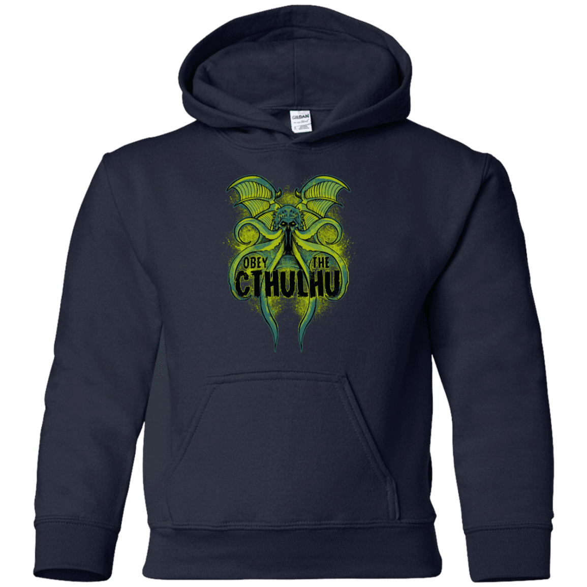 Sweatshirts Navy / YS Obey the Cthulhu Neon Youth Hoodie