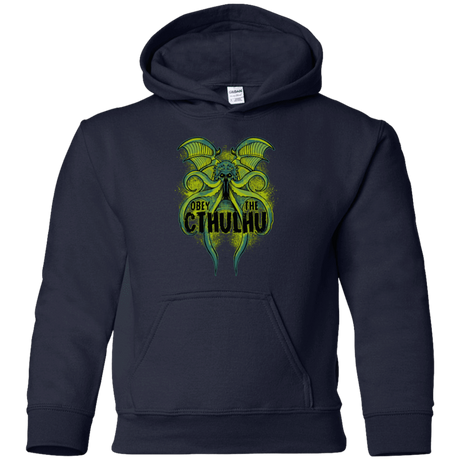 Sweatshirts Navy / YS Obey the Cthulhu Neon Youth Hoodie