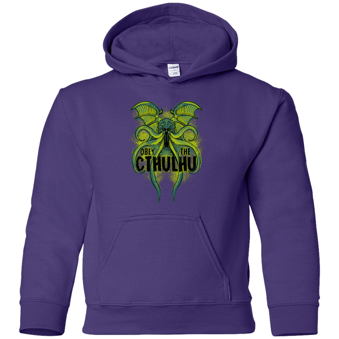 Sweatshirts Purple / YS Obey the Cthulhu Neon Youth Hoodie