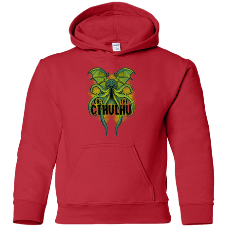 Sweatshirts Red / YS Obey the Cthulhu Neon Youth Hoodie