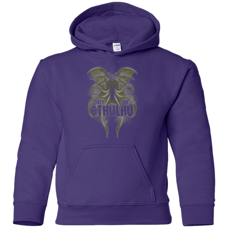 Sweatshirts Purple / YS Obey the Cthulhu Youth Hoodie