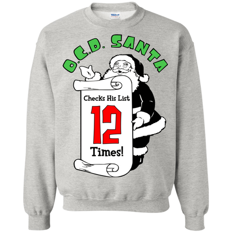 Sweatshirts Ash / Small OCD Santa Crewneck Sweatshirt