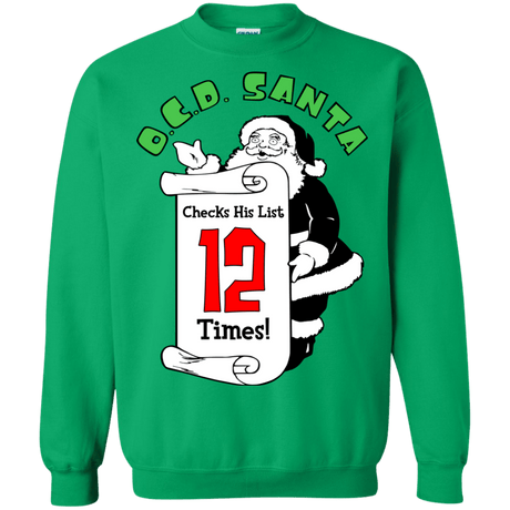 Sweatshirts Irish Green / Small OCD Santa Crewneck Sweatshirt