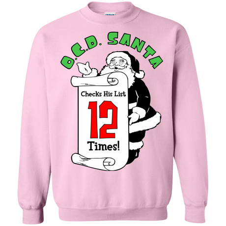 Sweatshirts Light Pink / Small OCD Santa Crewneck Sweatshirt