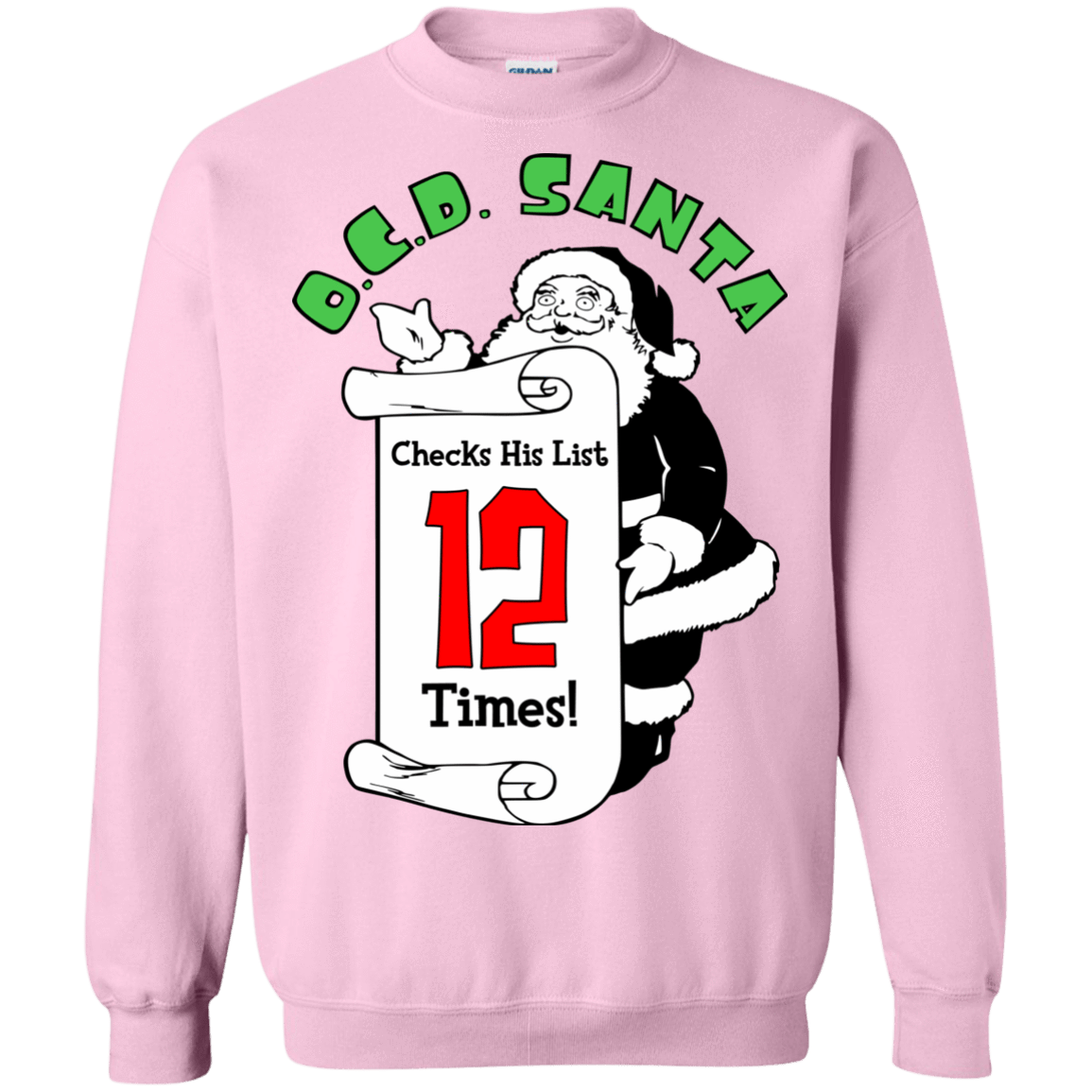 Sweatshirts Light Pink / Small OCD Santa Crewneck Sweatshirt