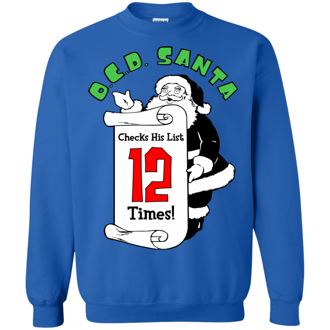 Sweatshirts Royal / Small OCD Santa Crewneck Sweatshirt
