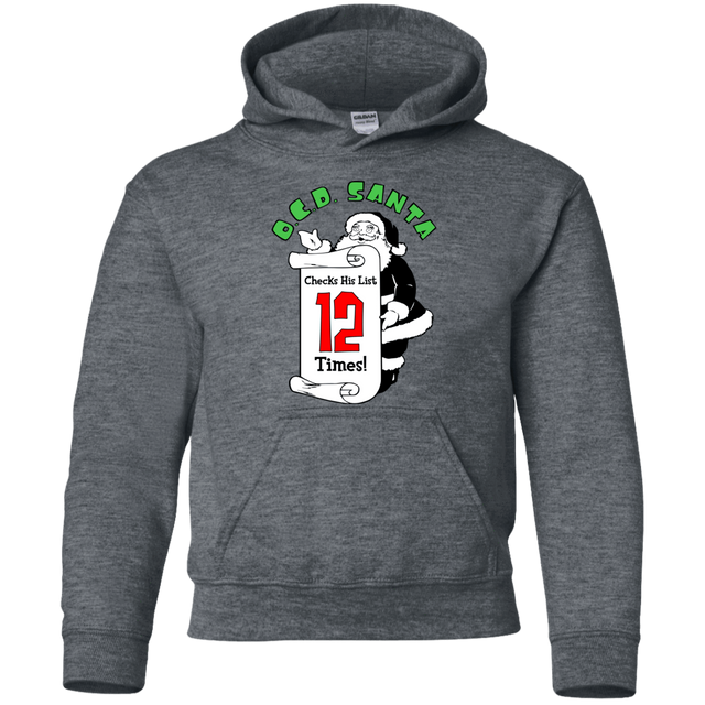 Sweatshirts Dark Heather / YS OCD Santa Youth Hoodie