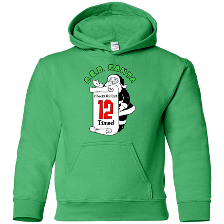 Sweatshirts Irish Green / YS OCD Santa Youth Hoodie