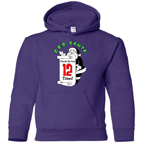 Sweatshirts Purple / YS OCD Santa Youth Hoodie