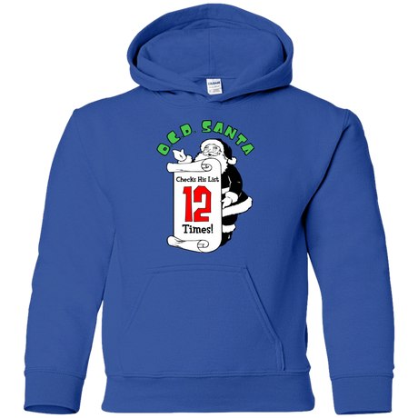 Sweatshirts Royal / YS OCD Santa Youth Hoodie