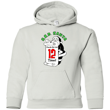Sweatshirts White / YS OCD Santa Youth Hoodie
