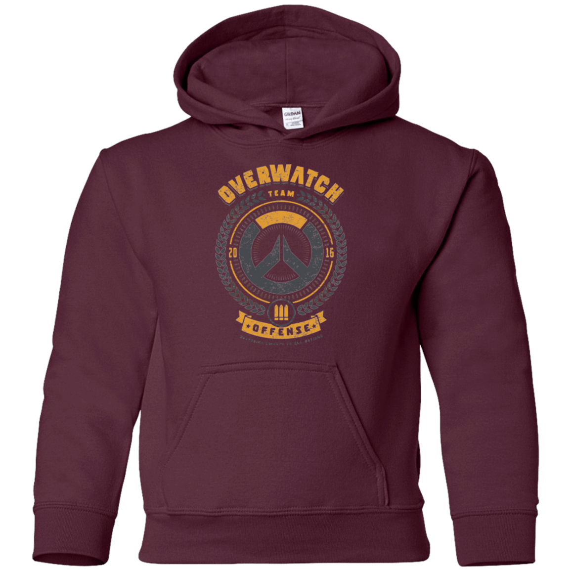 Sweatshirts Maroon / YS Offense Team Youth Hoodie
