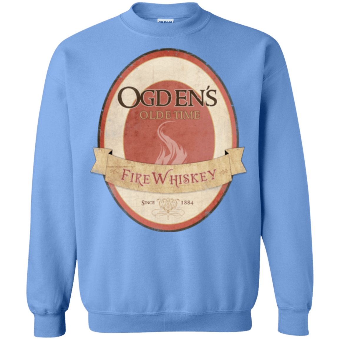 Sweatshirts Carolina Blue / Small Ogdens Fire Whiskey Crewneck Sweatshirt