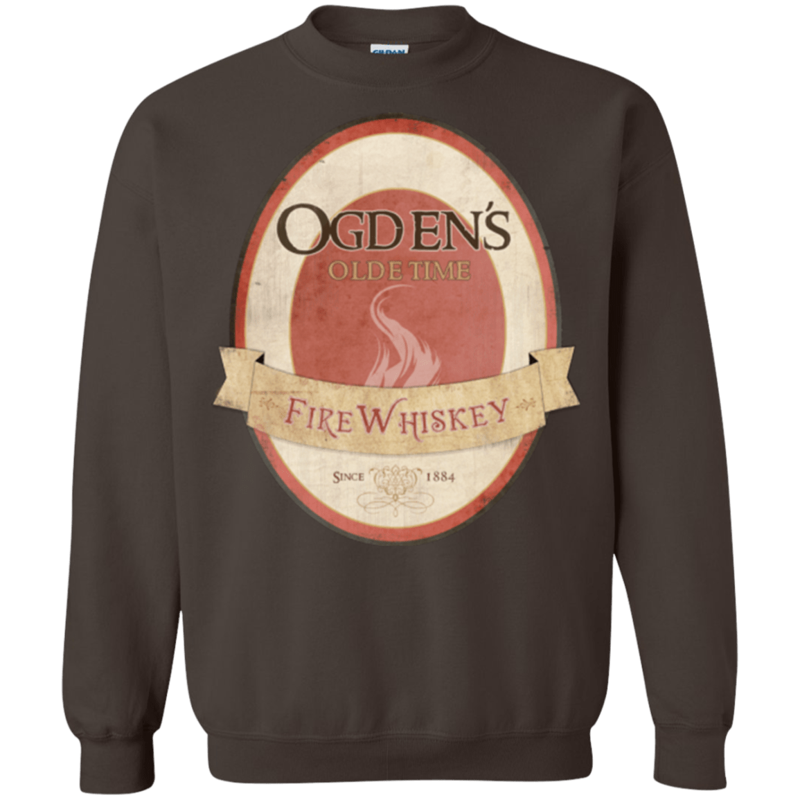 Sweatshirts Dark Chocolate / Small Ogdens Fire Whiskey Crewneck Sweatshirt