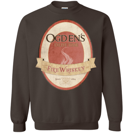 Sweatshirts Dark Chocolate / Small Ogdens Fire Whiskey Crewneck Sweatshirt