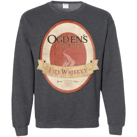 Sweatshirts Dark Heather / Small Ogdens Fire Whiskey Crewneck Sweatshirt