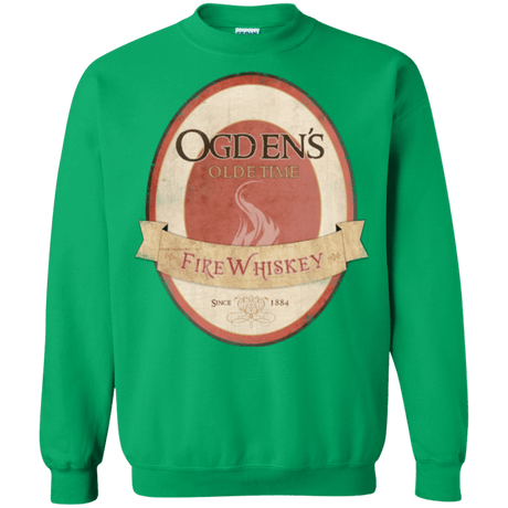 Sweatshirts Irish Green / Small Ogdens Fire Whiskey Crewneck Sweatshirt