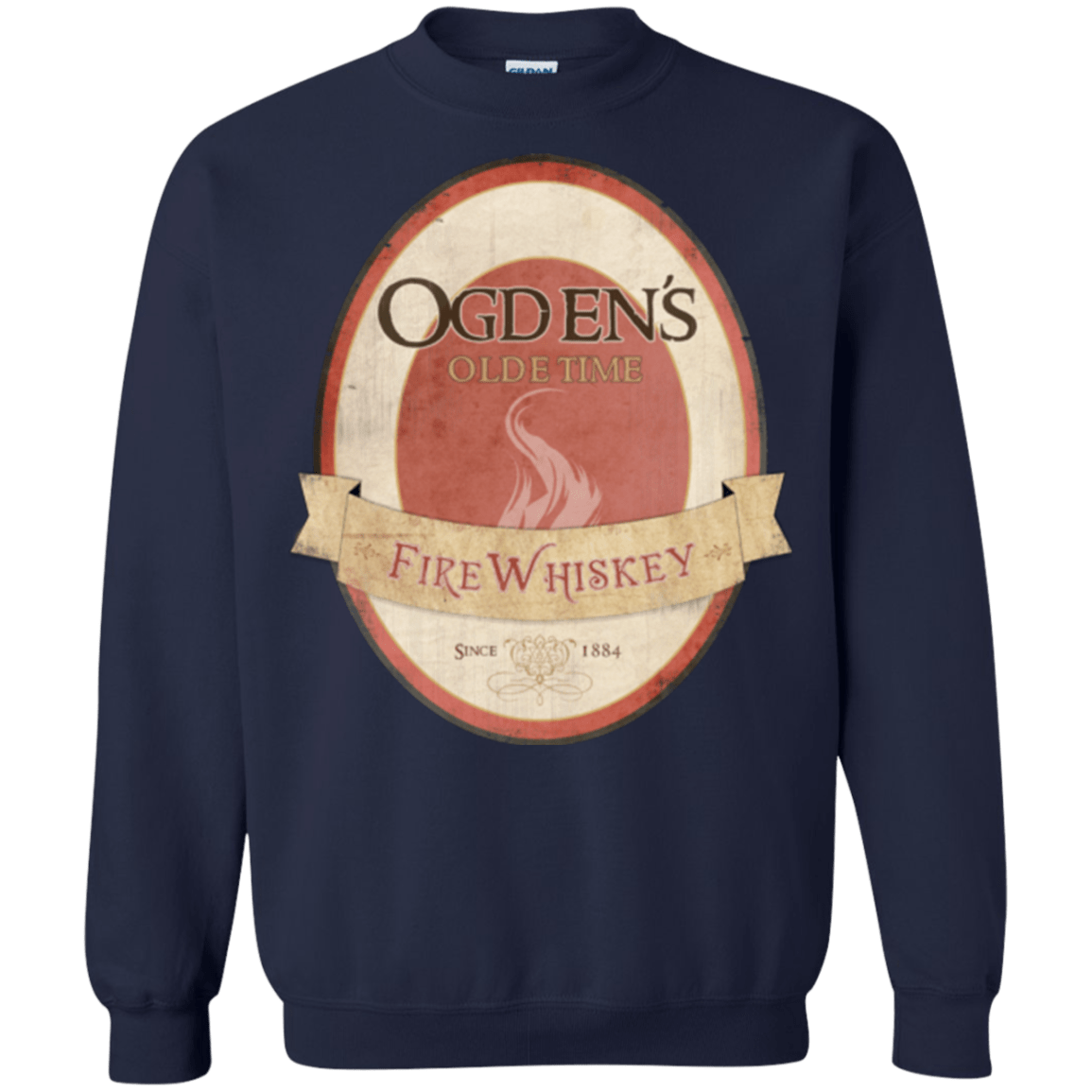 Sweatshirts Navy / Small Ogdens Fire Whiskey Crewneck Sweatshirt