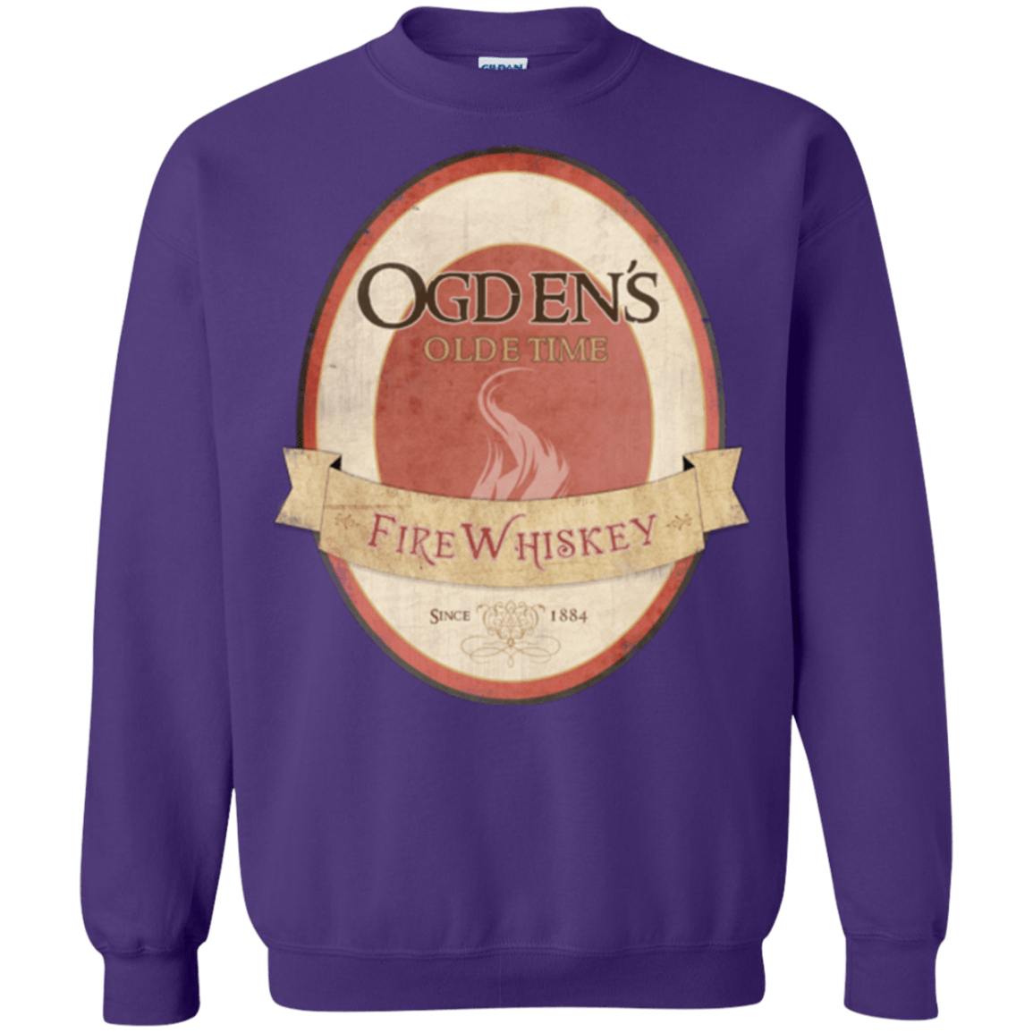 Sweatshirts Purple / Small Ogdens Fire Whiskey Crewneck Sweatshirt